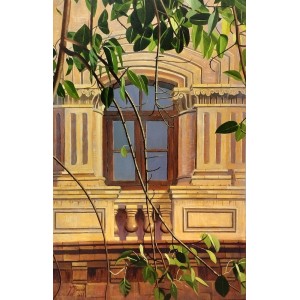 S. M. Fawad, Faiz-e-Hussaini Building (1880), Karachi, 21 x 34 Inch, Oil on Canvas, Realistic Painting, AC-SMF-204